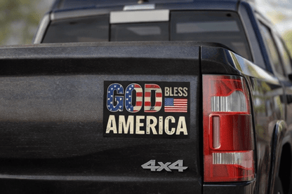God Bless America Car Magnet — Patriotic American Flag Vehicle Decal - Torch Republic