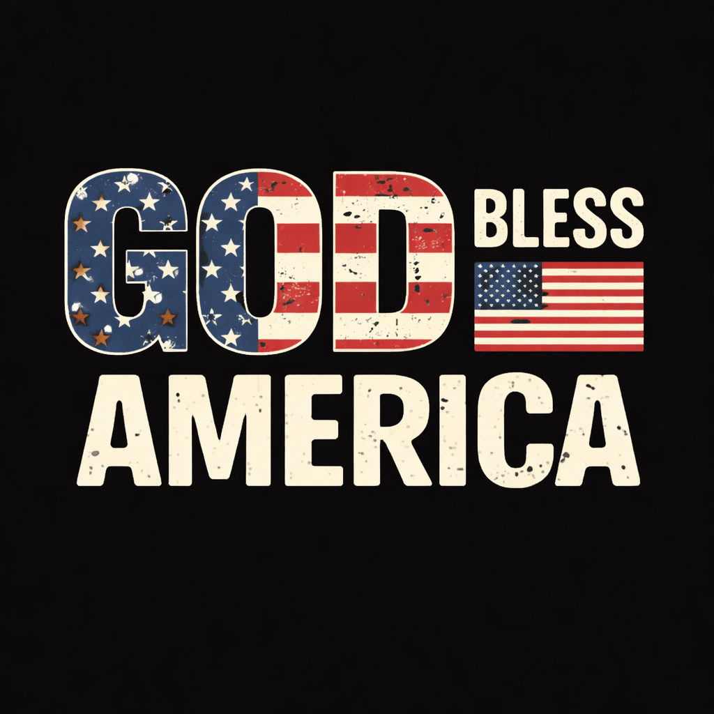God Bless America Car Magnet — Patriotic American Flag Vehicle Decal - Torch Republic