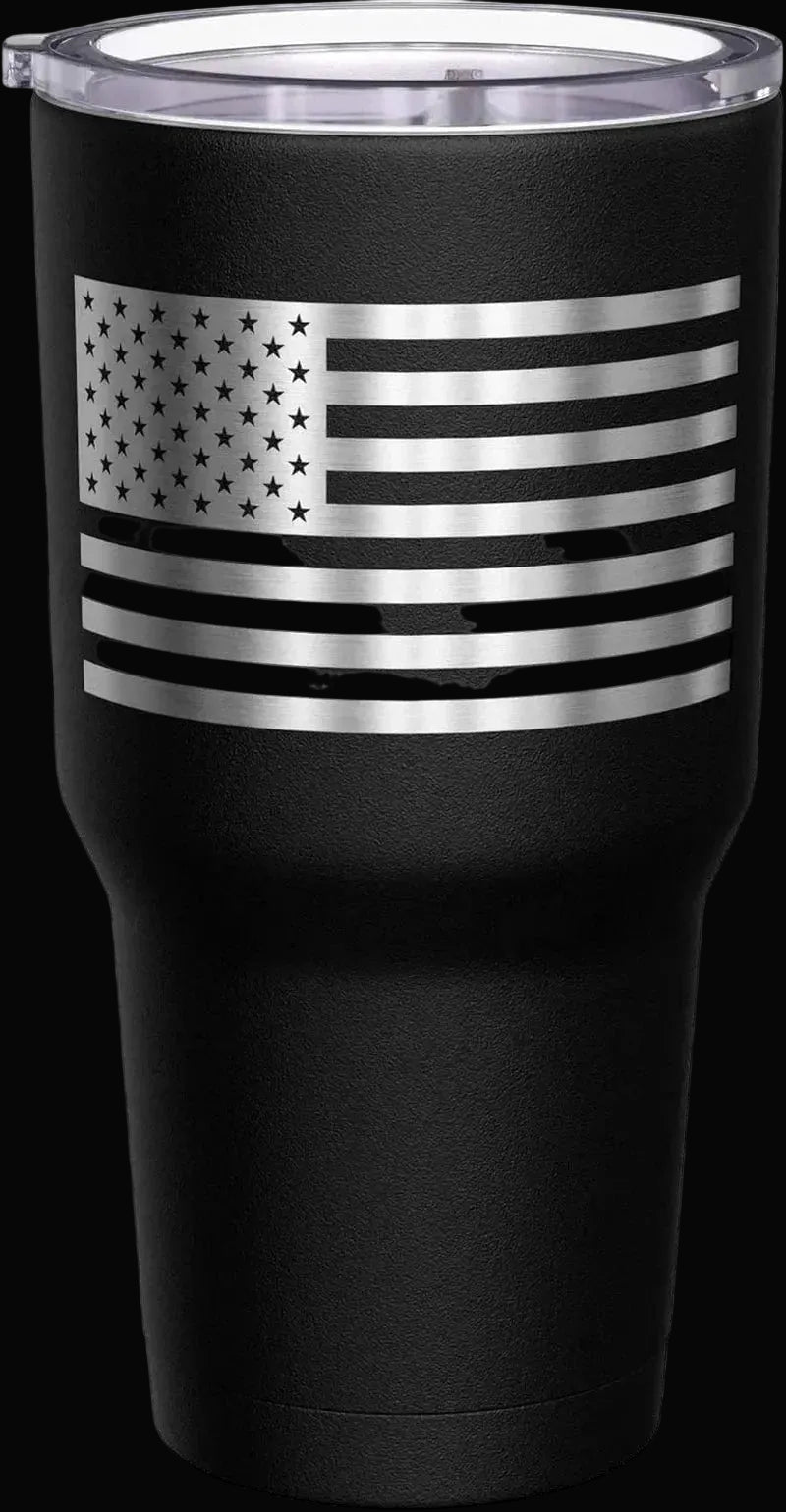  - Navy Veteran Travel Mug - American Flag Coffee Tumbler - Military Double Insulated Tumbler - 30 Oz - LiberTees for All