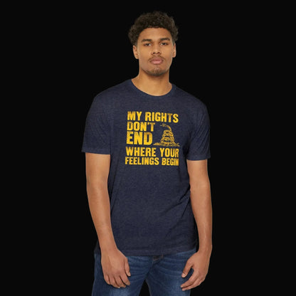 Patriotic Rights T-Shirt — "My Rights Don't End Where Your Feelings Begin" Statement Tee - LiberTees for All