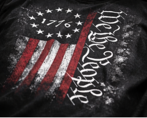 We the People US Flag American Pride Constitution Patriotic T-Shirt