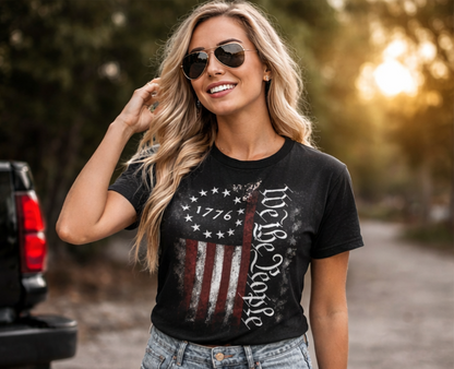 We the People US Flag American Pride Constitution Patriotic T-Shirt