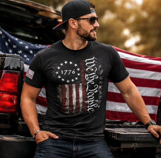 We the People US Flag American Pride Constitution Patriotic T-Shirt