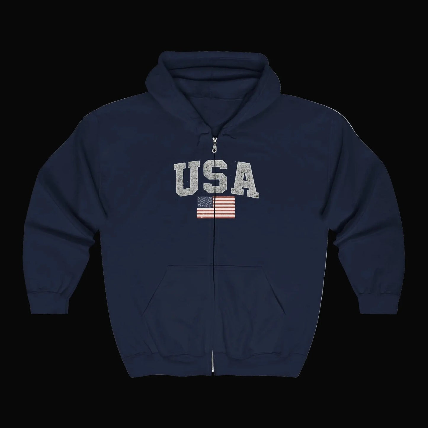 USA Flag Full - Zip Hoodie — American Flag Zip - Up Hoodie - LiberTees for All