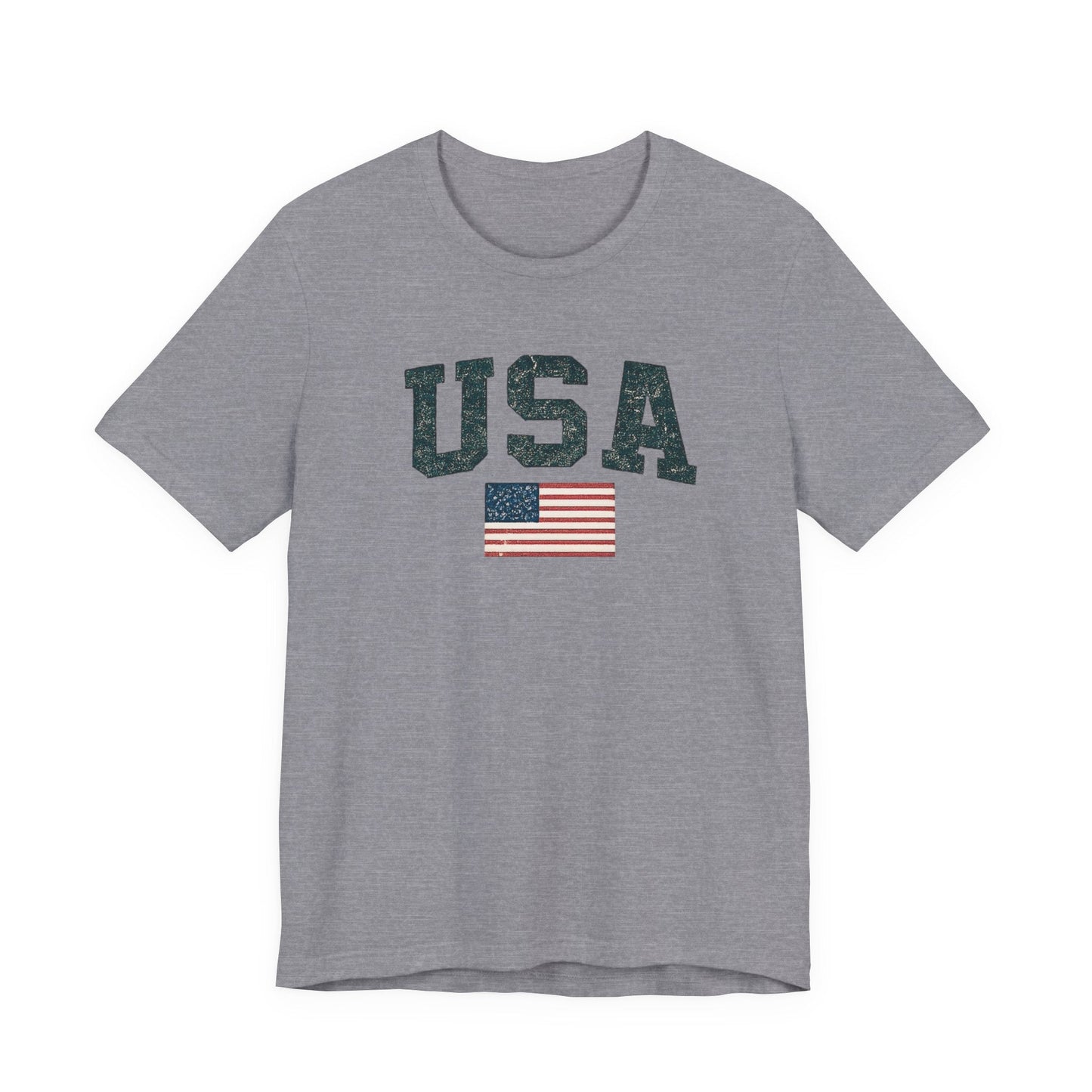 USA Flag T‑Shirt — Vintage Patriotic Tee with American Flag - Torch Republic