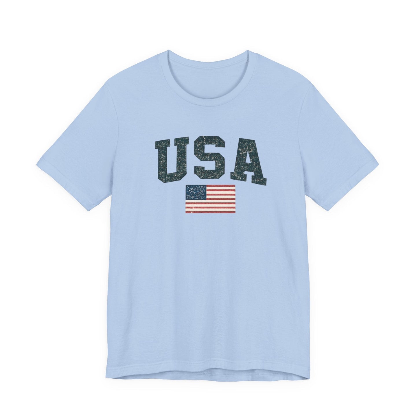 USA Flag T‑Shirt — Vintage Patriotic Tee with American Flag - Torch Republic