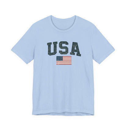 USA Flag T‑Shirt — Vintage Patriotic Tee with American Flag - Torch Republic