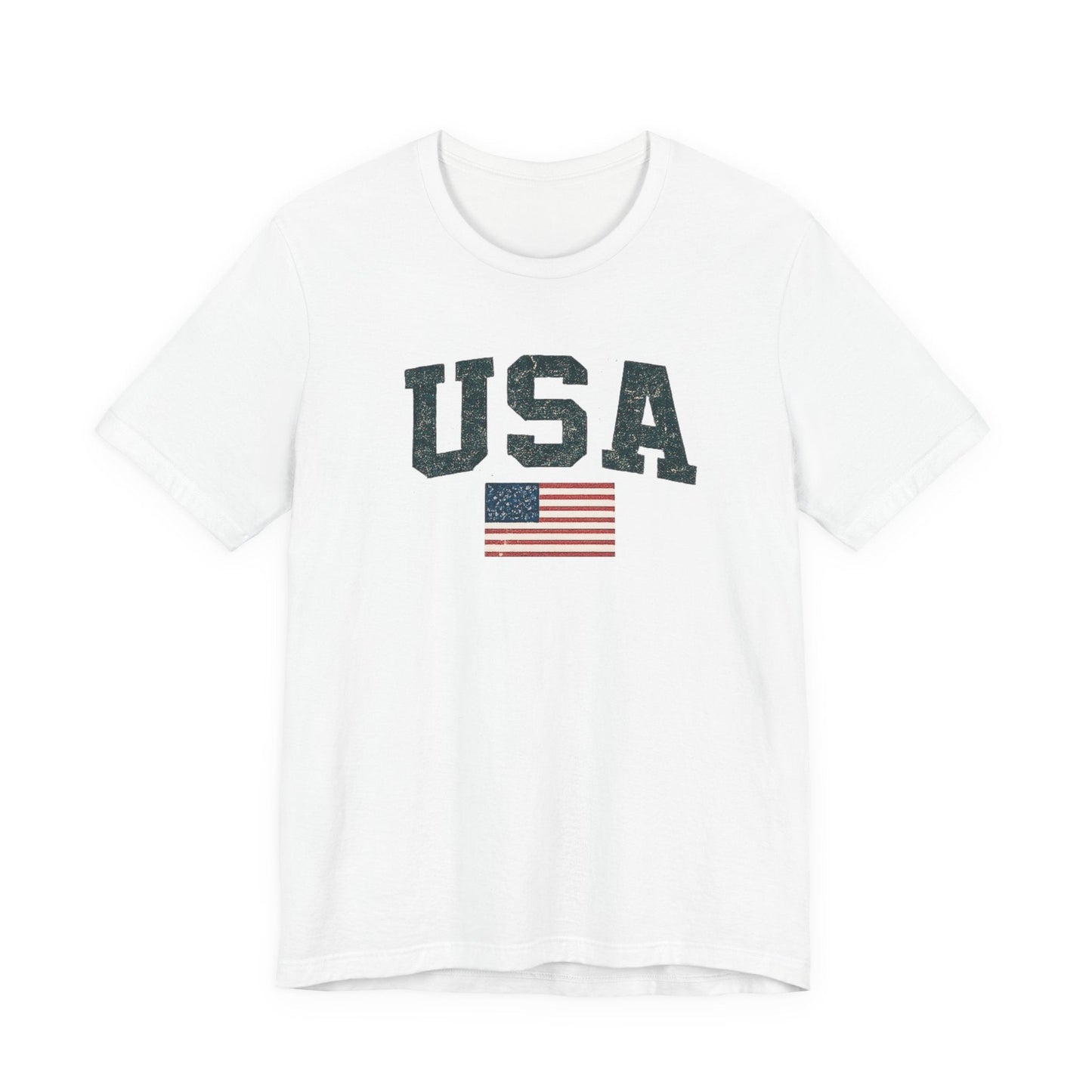 USA Flag T‑Shirt — Vintage Patriotic Tee with American Flag - Torch Republic