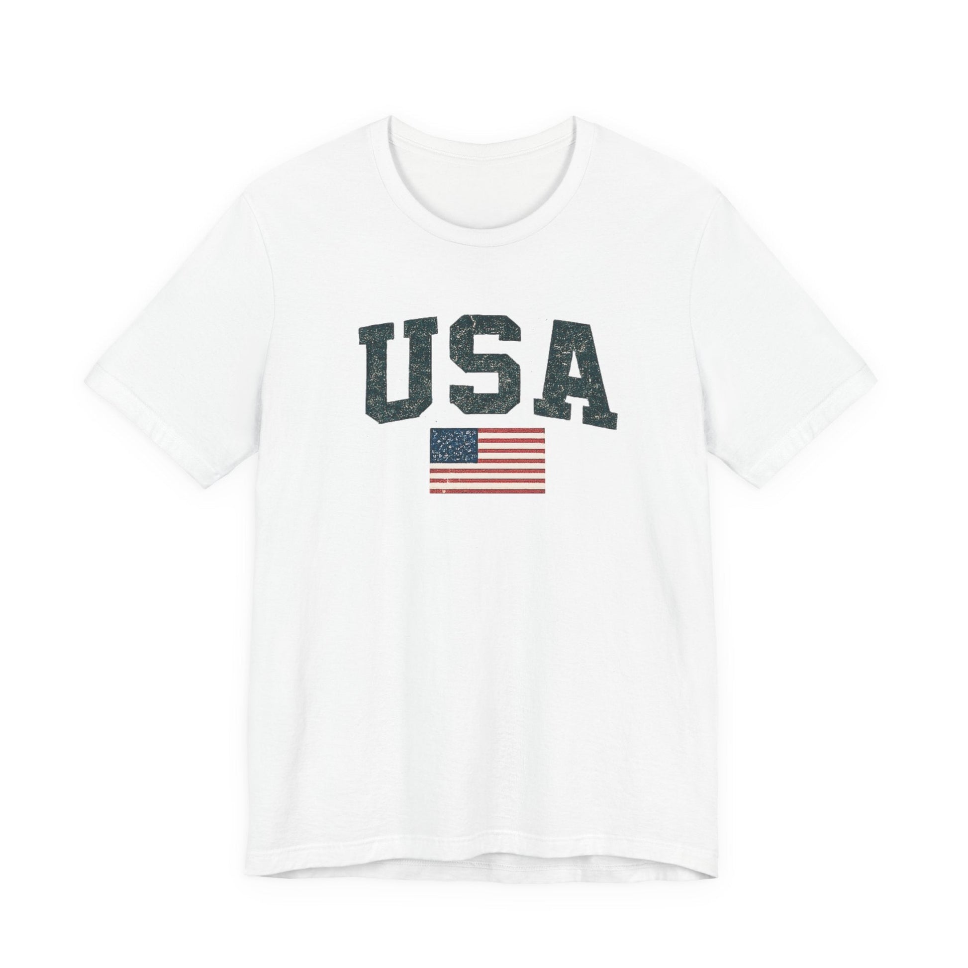 USA Flag T‑Shirt — Vintage Patriotic Tee with American Flag - Torch Republic