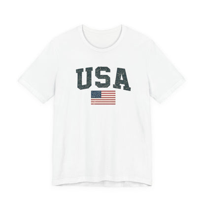 USA Flag T‑Shirt — Vintage Patriotic Tee with American Flag - Torch Republic