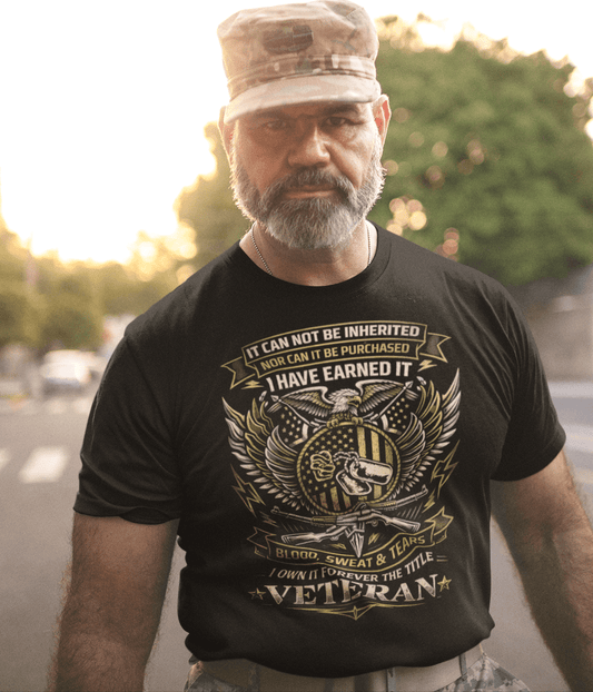 Veteran Eagle Emblem T-Shirt — "I Have Earned It" Military Tribute Tee - Torch Republic