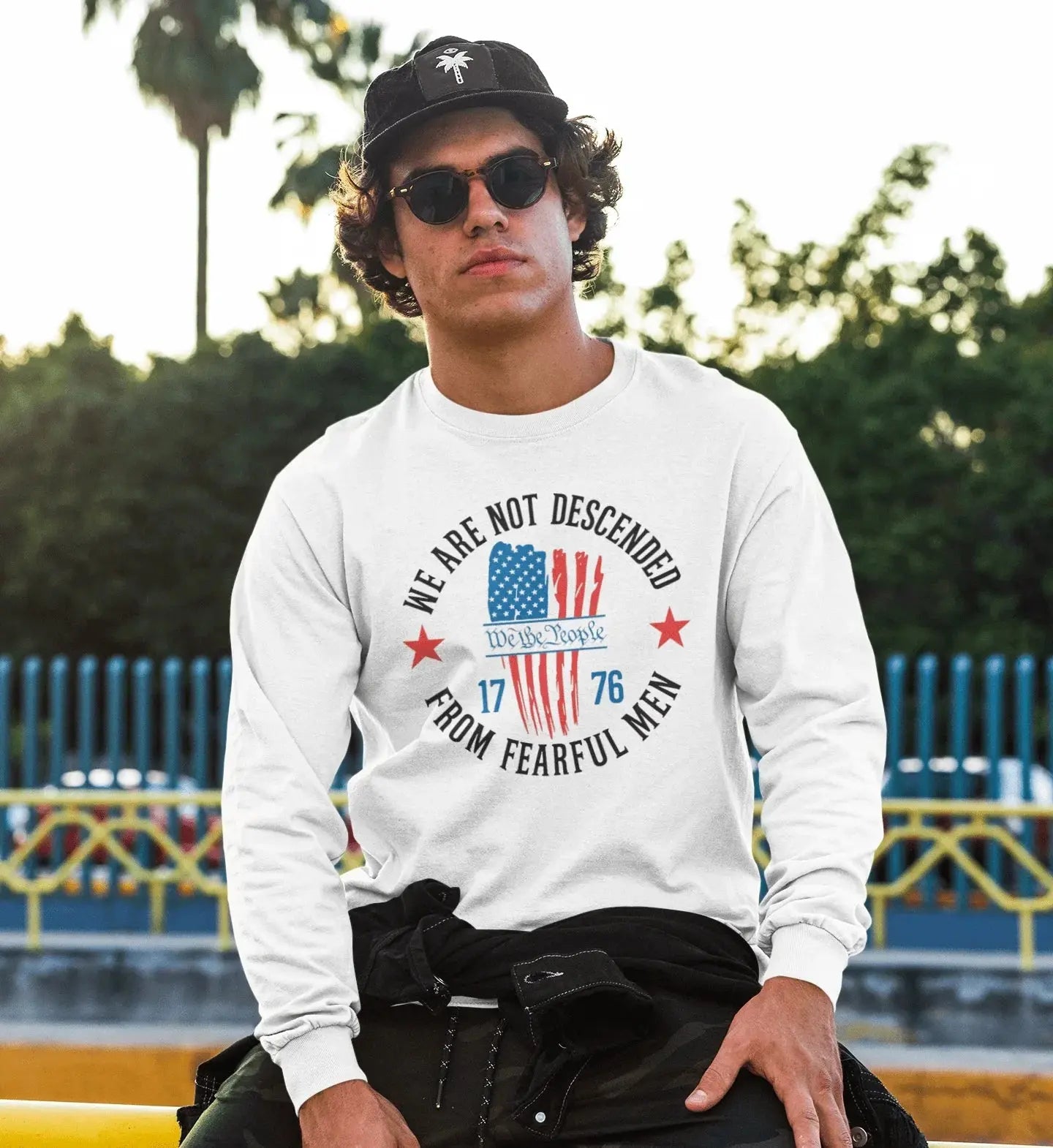 We the People 1776 American Flag Long Sleeve Tee - LiberTees for All