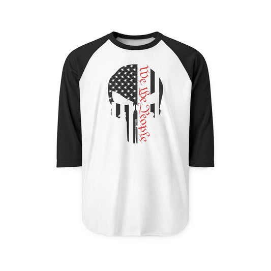We The People Skull Raglan Shirt - Torch Republic