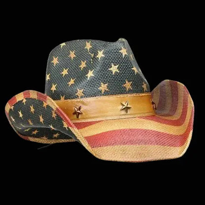 Western American Flag Vintage Cowboy Hat - LiberTees for All